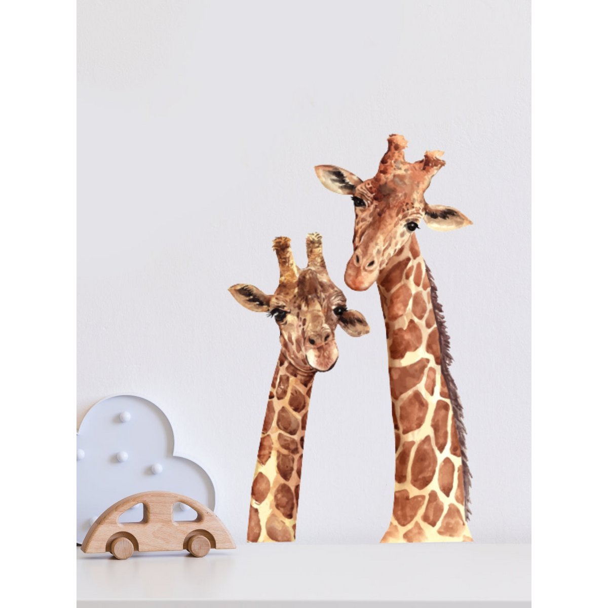 Billie en Rose - Giraffe muursticker