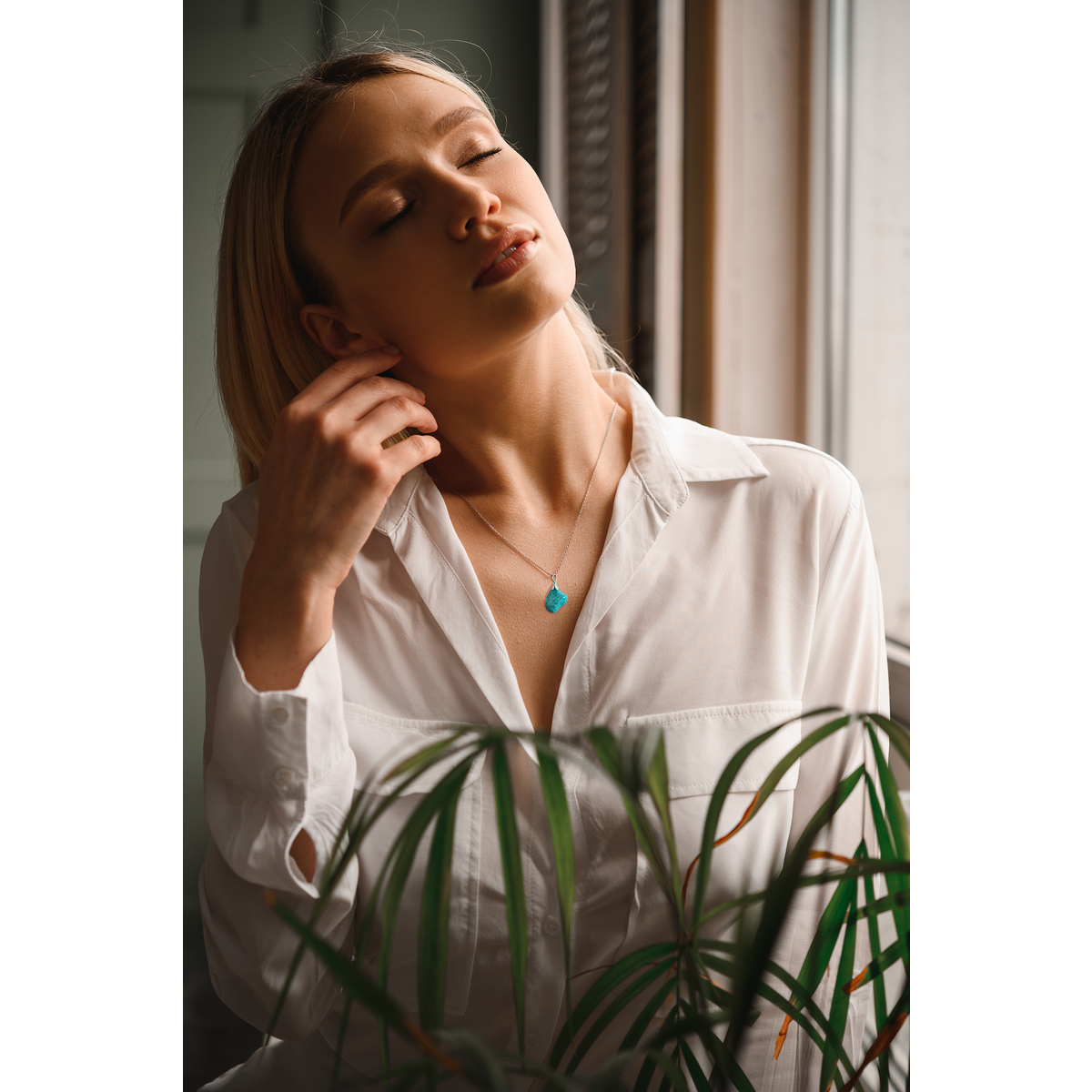 Gemstone necklace with Amazonite - Inner peace