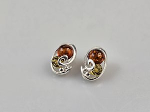 Oorclips Sterling zilver 925 Baltisch Amber