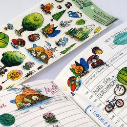 Przezroczysty wodoodporny arkusz naklejek - w lesie