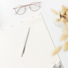 Prikkelarme A3 weekplanner / deskplanner 'Lotus' schrijfblok