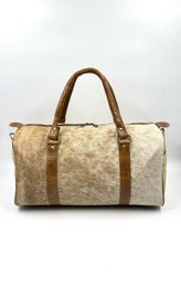 Håndlavet rejsetaske i læder og naturlig pels – Artisan 46 cm “Apex” Duffle & Unique Unisex Weekender