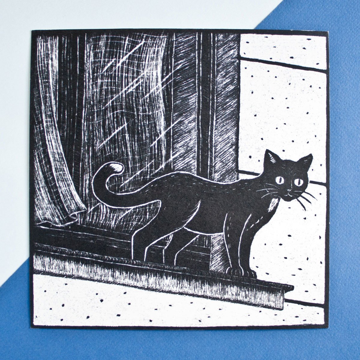 Postcard | cat at the window