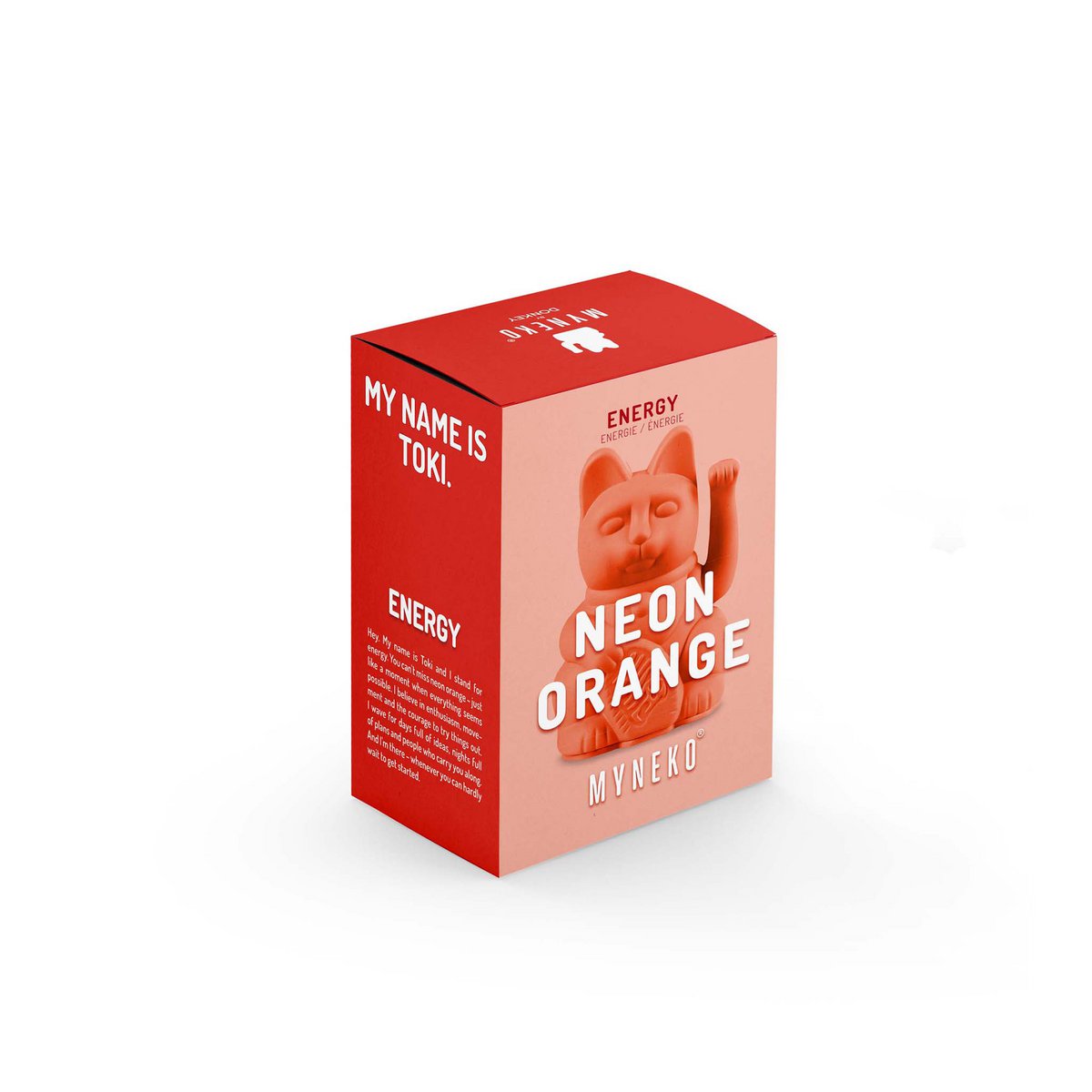 Lucky Cat Mini | Neon Orange