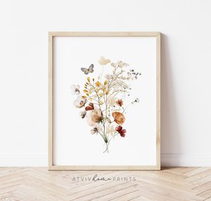 Wildflowers poster 1, wildflowers bouquet print, floral nursery print, botanical poster, flower poster, floral nursery print, wildflowers print, floral nursery poster