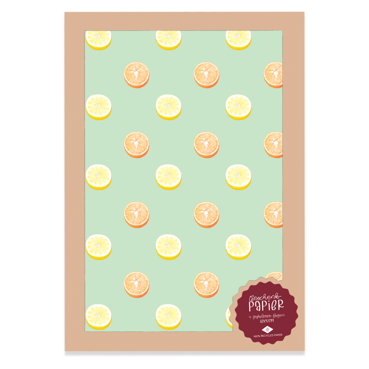 Geschenkpapier Früchte