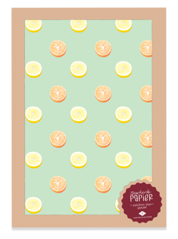Geschenkpapier Früchte
