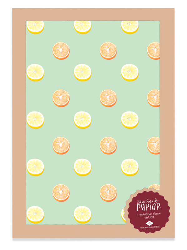 Geschenkpapier Früchte