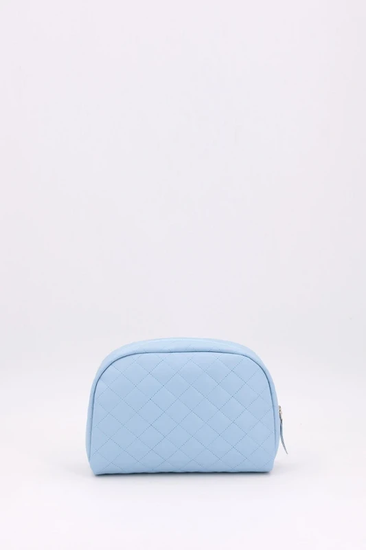 Trousse de toilette brodée matelassée pour bébé, étoile, bleu