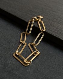 Link Chain Bracelet with Gold Coin