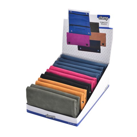 Display of 12 smoker pouches