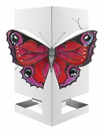 CARDLE Butterfly Red (Bright Butterfly) - Lysestage lykønskningskort