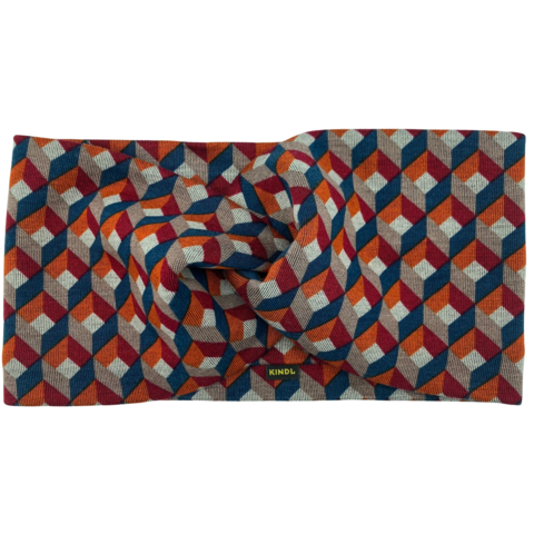 Twist Headband - Retro Pattern, Ponte Jersey