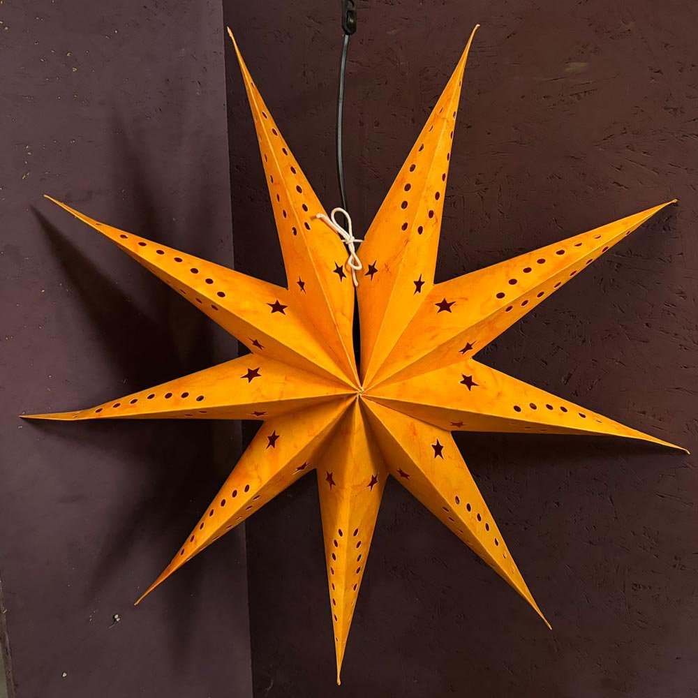 Paper star jasper orange 9 points