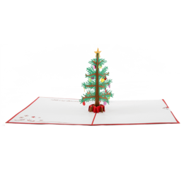 Scheda pop-up dell'albero di Natale
