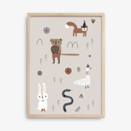 Forest Bunch Poster - Oat, Eco Paper & Packaging