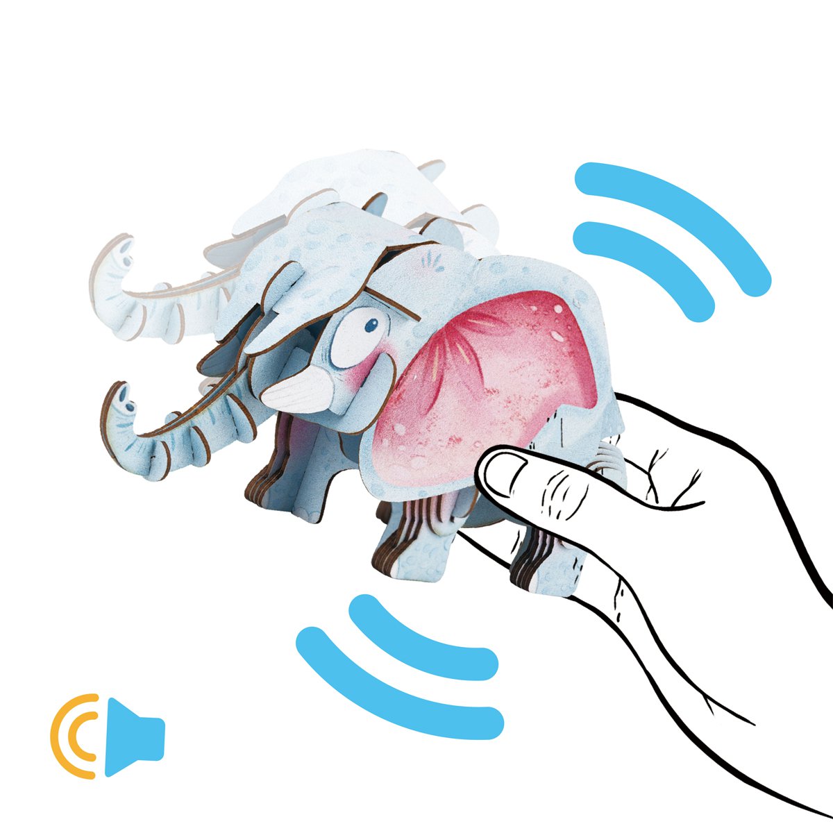Mieredu - 3D Puzzel Build And Sound - Afrikaanse Olifant