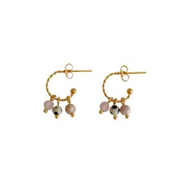 Boucles d'oreilles avec pierres précieuses Balance - Or