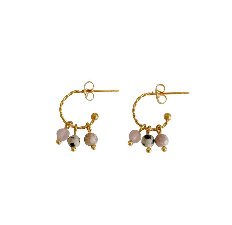 Boucles d'oreilles avec pierres précieuses Balance - Or