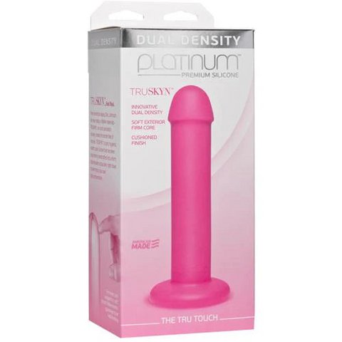 Doc Johnson Dual Density Platinum Dildo - Die wahre Berührung - Pink - Trukyn Silicon - 7,5 Zoll Einsatzbar