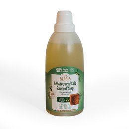 Fragrance-free liquid detergent made with Aleppo soap. Gentle and effective cleaning for sensitive skin.