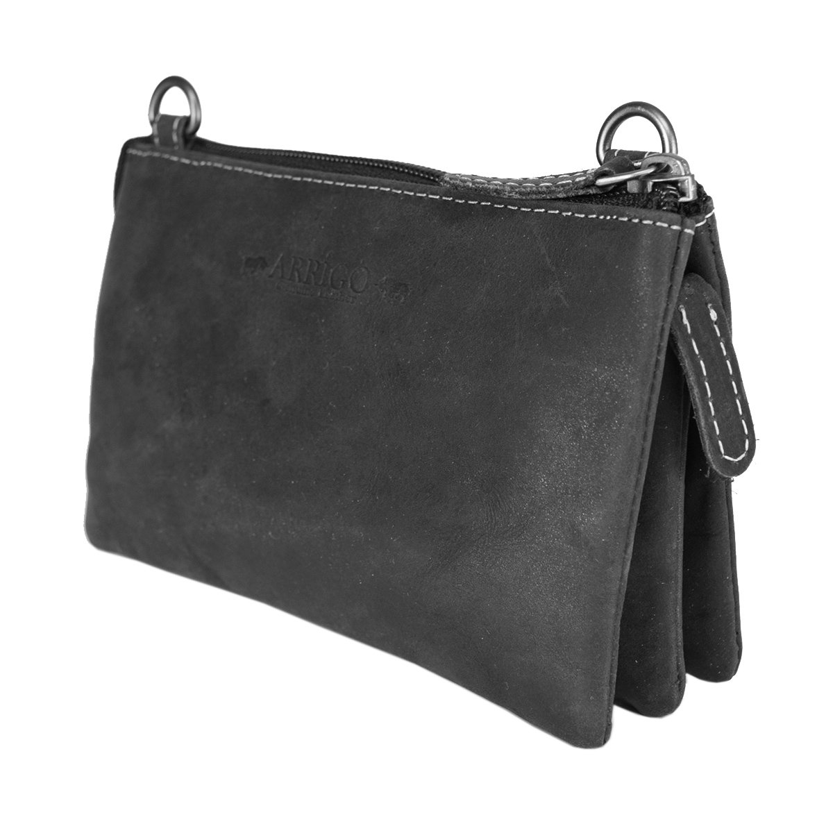 Lille skuldertaske I 3 farver Buffalo Læder - Festivaltaske - Lædertaske Lille - Crossbody taske til kvinder - Str. M
