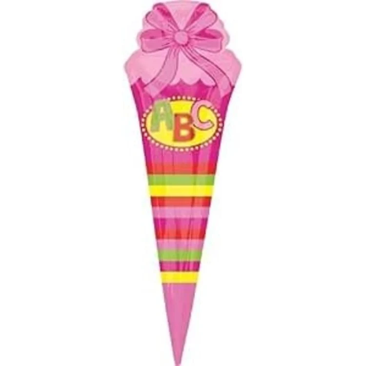 Ballon aluminium ABC-School « cône scolaire » – 111 cm (Amscan)