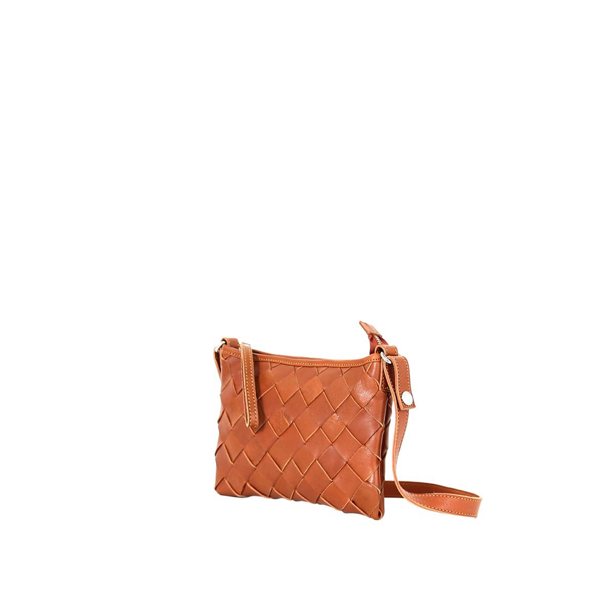 Toarie Geweven Clutch Klein Cognac