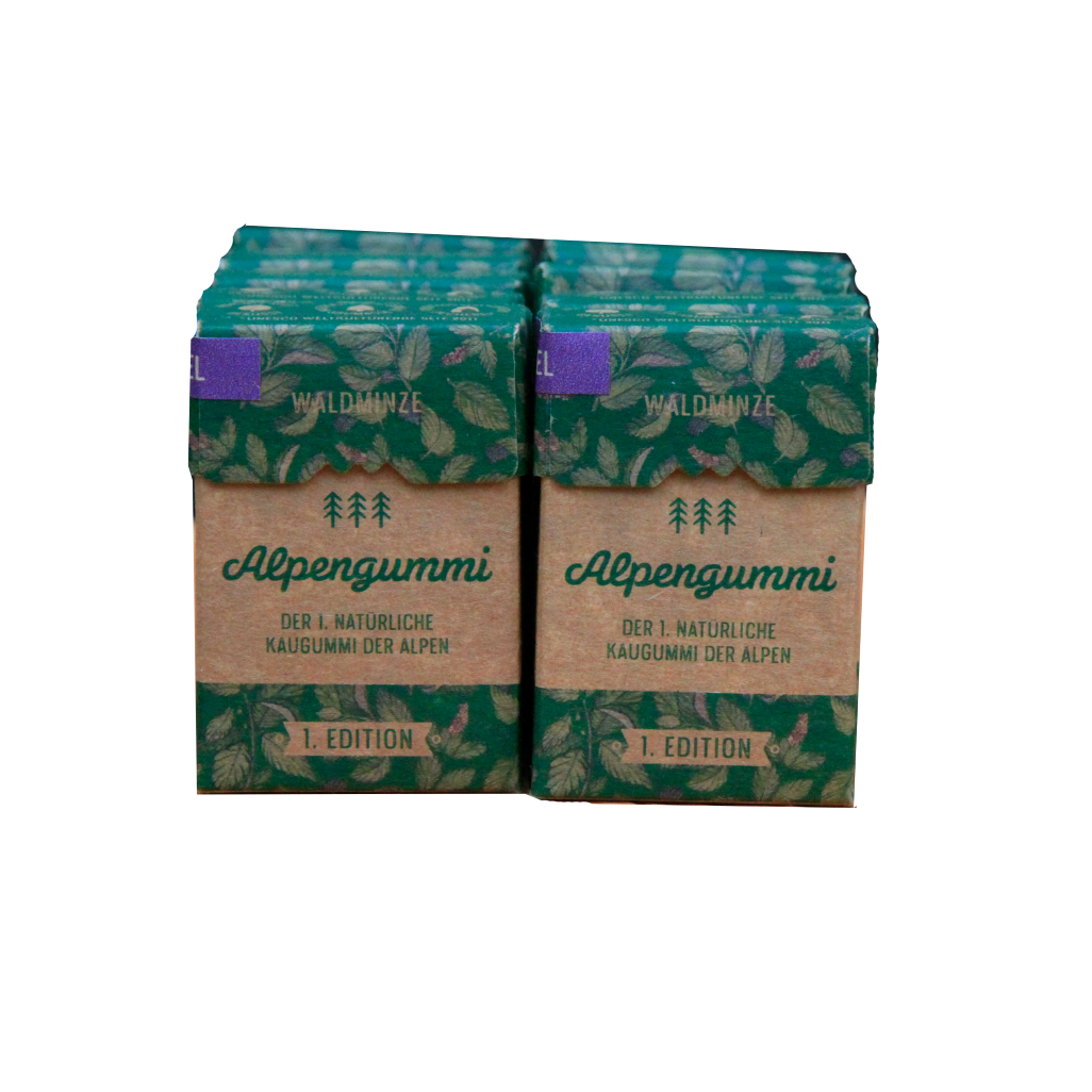 Menthe forestière Alpengummi - chewing-gum sans plastique