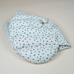 Cuscino scritto per collo in cotone - punti verde