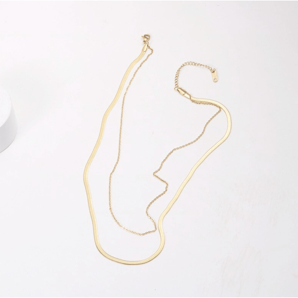 Clement - Collar de doble capa de serpiente