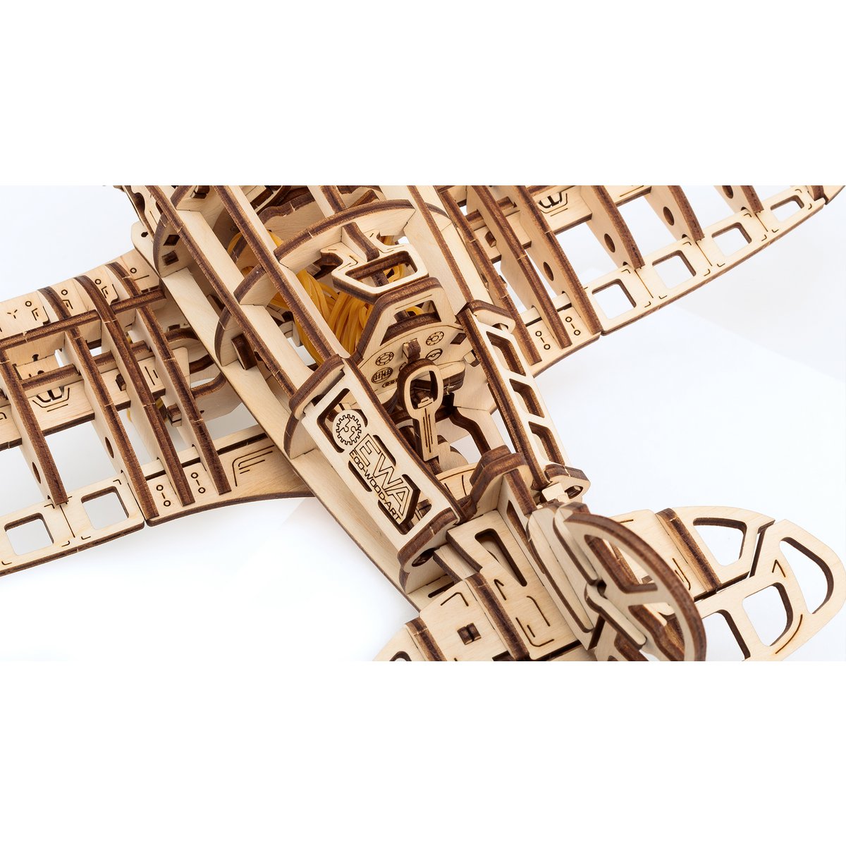 Eco Wood Art (EWA) 3D Mechanische Puzzel -Flugzeug, 1607, 42x28,7x15,4 cm