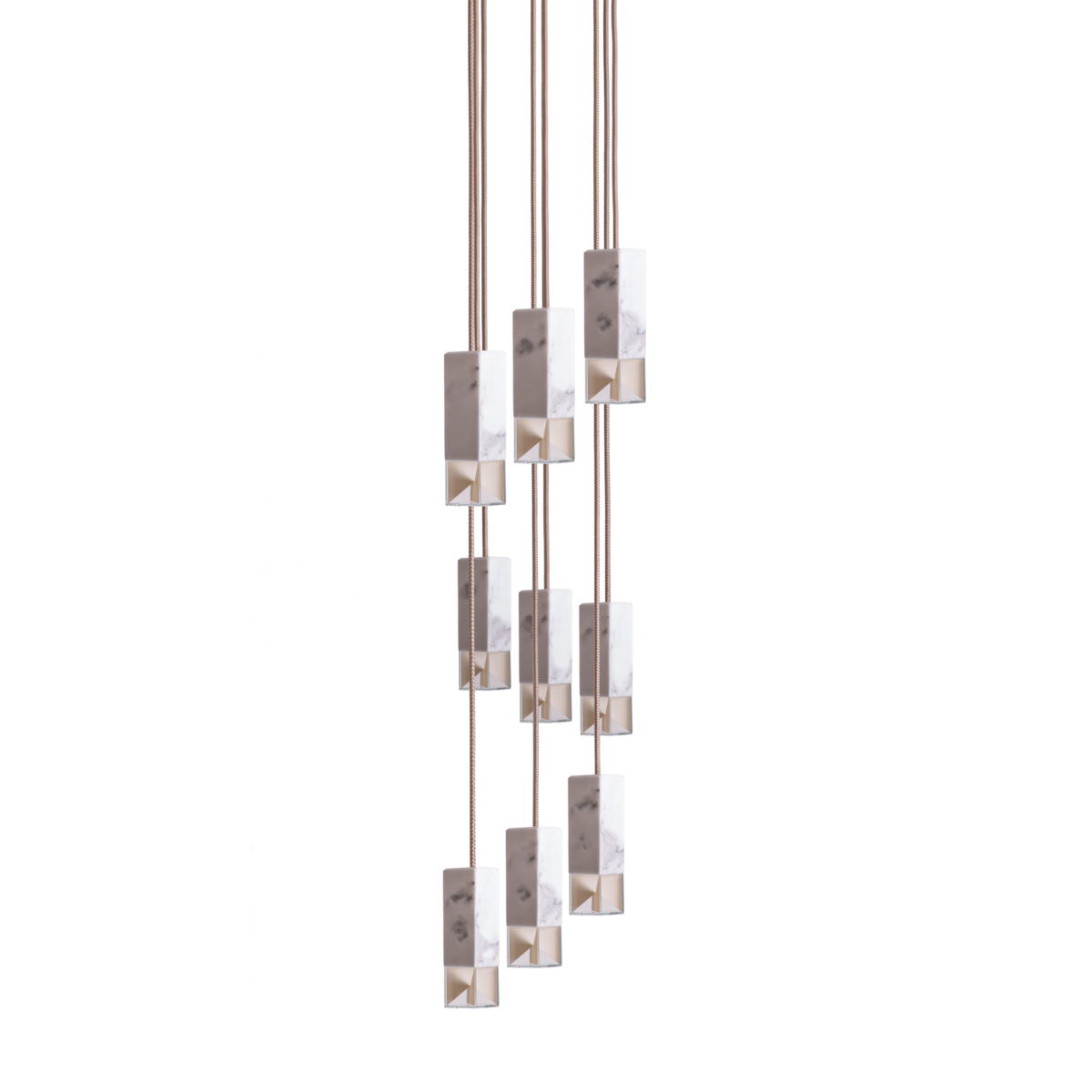 Lamp/One Calacatta Marble 9-Light Chandelier