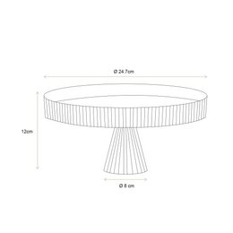 Cake Stand o/f Glass Clear Medium 24.7x12cm