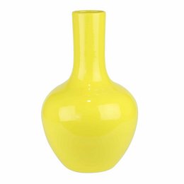 Jarrón de cuerpo amarillo