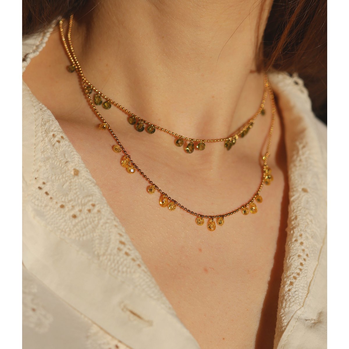 Cyprian - Beaded Crystal Necklace Set