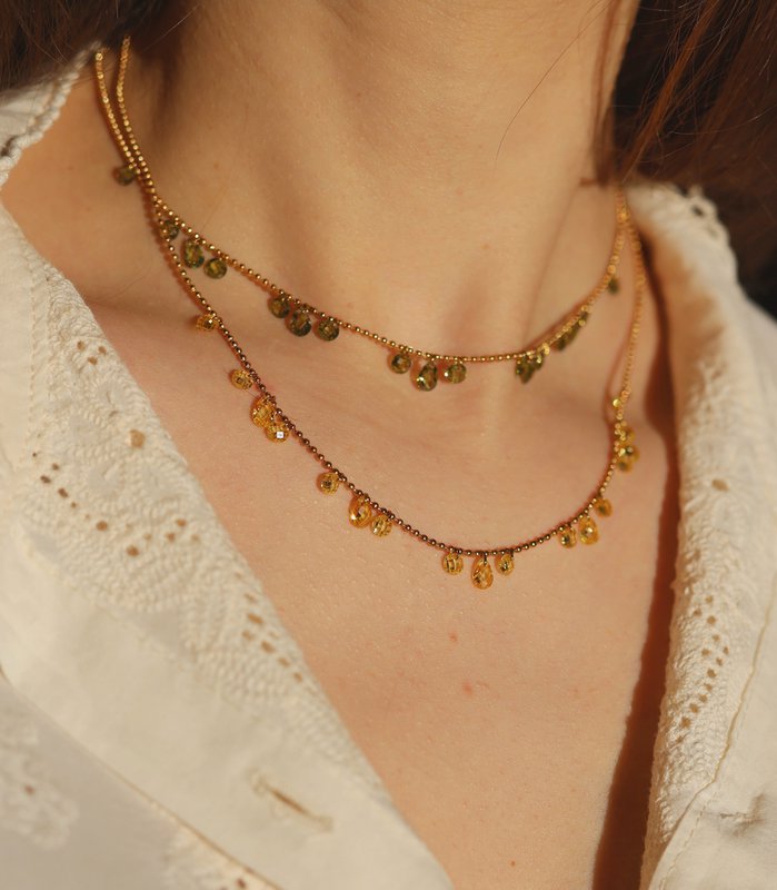 Cyprian - Beaded Crystal Necklace Set
