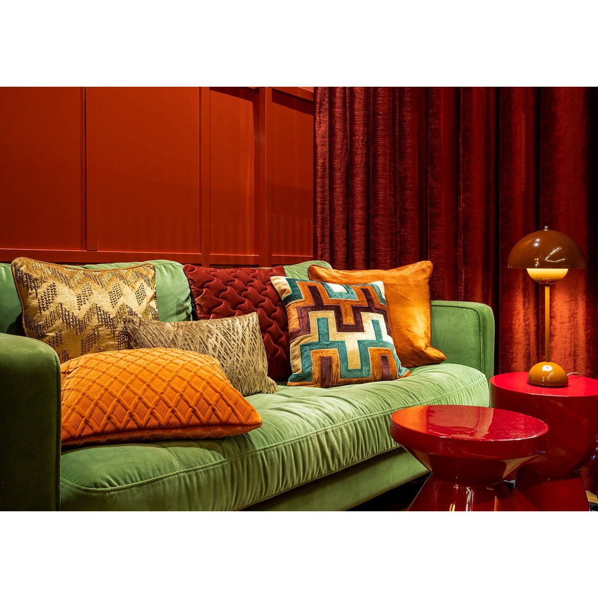 ANTOINETTE | Cushion | 45x45 cm Potters Clay | Orange | Hoii | With luxury inner cushion
