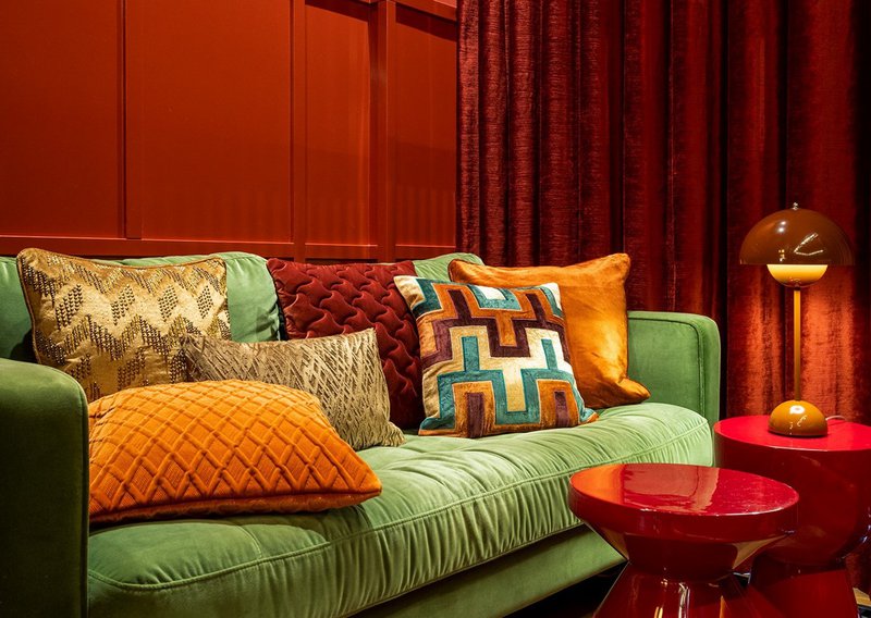 ANTOINETTE | Cushion | 45x45 cm Potters Clay | Orange | Hoii | With luxury inner cushion