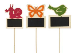 Wooden panel with felt animals on Stab 40cm