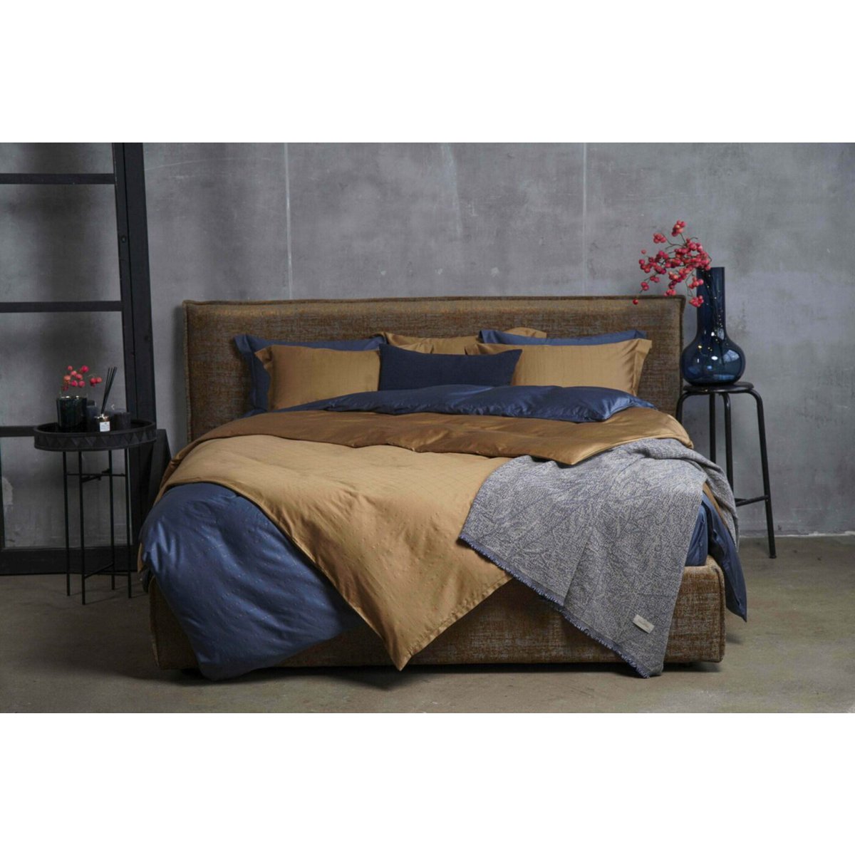 Set biancheria da letto in raso Chess IQ Cannella