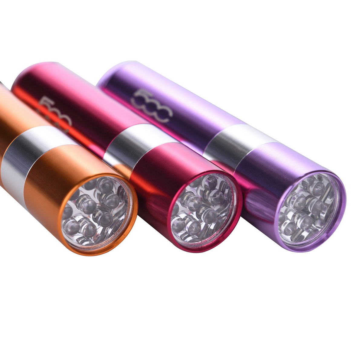 Fiat présentoir de 6 torches métal assorties