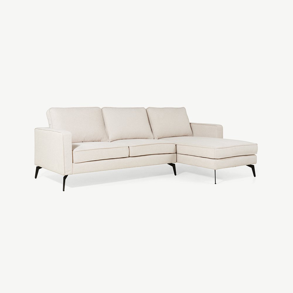Bento Corner Sofa, Beige Linen