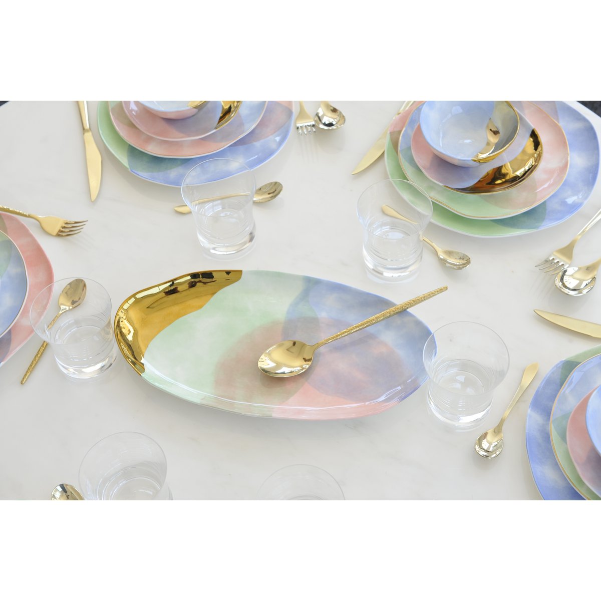 Plat ovale tricolore-Paradise