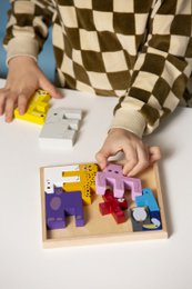 Robustes 3D-Tiere-Puzzle