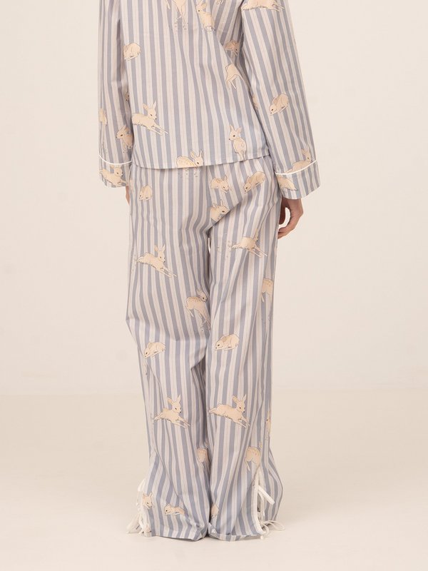 Pantalon de pyjama rayé bleu imprimé Bambi