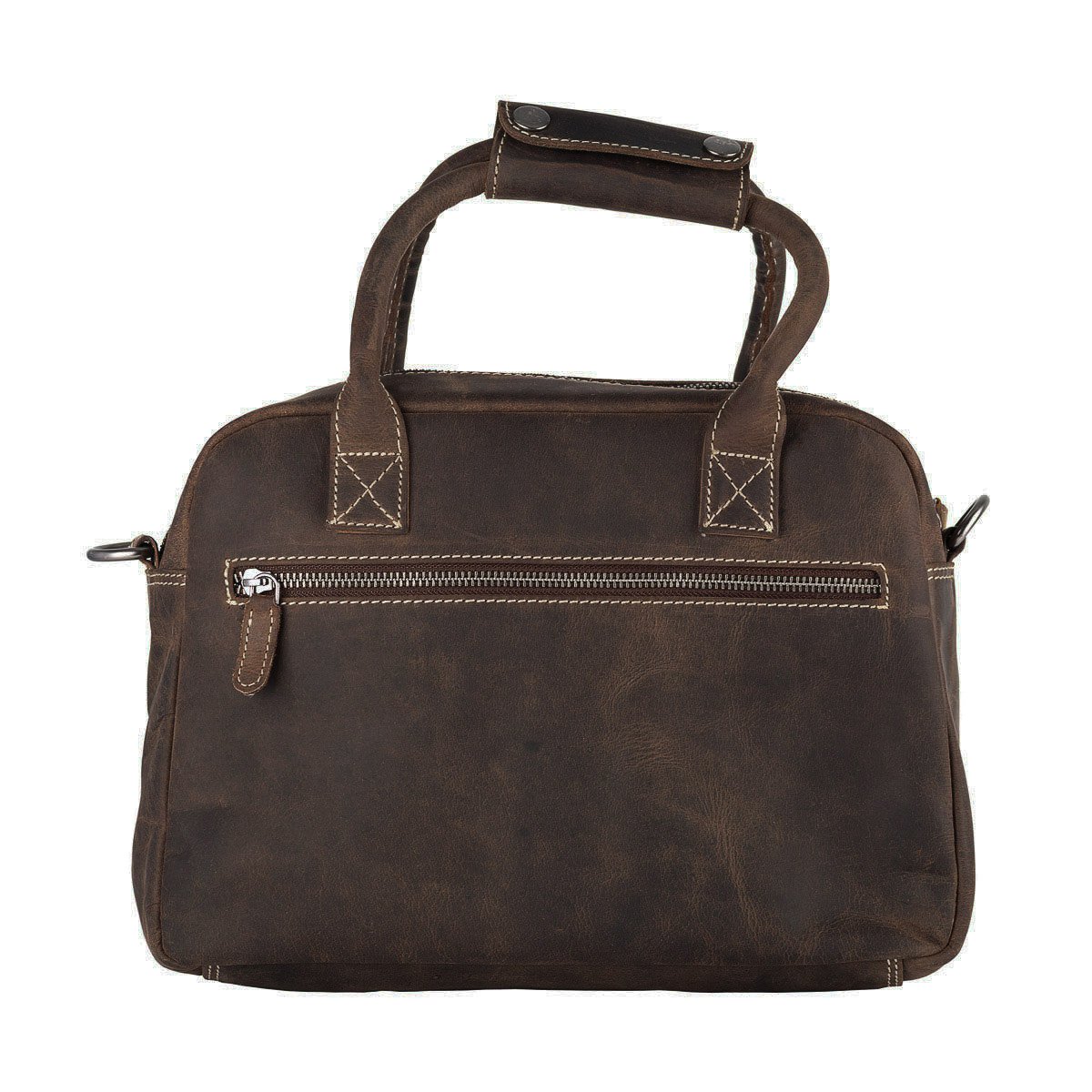 Sac Femme En Cuir De Buffle En 3 Couleurs Avec Bandoulière Et Anses - Taille Moyenne
