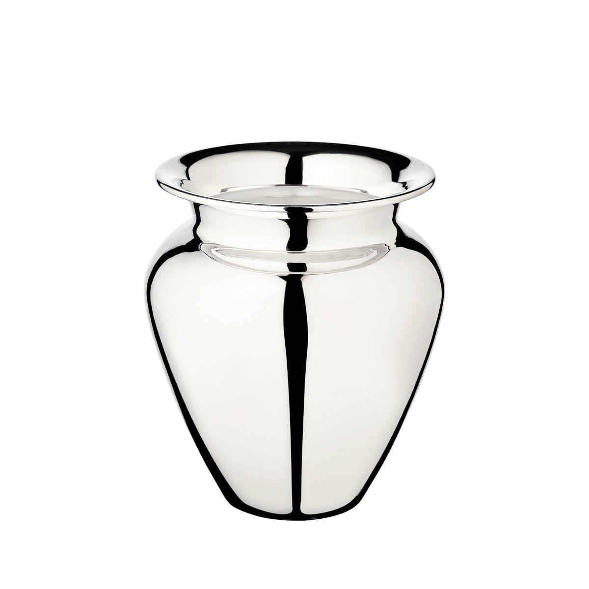 EDZARD Vase Antonia, silver-plated, height 21 cm, diameter 18 cm, opening diameter 12 cm
