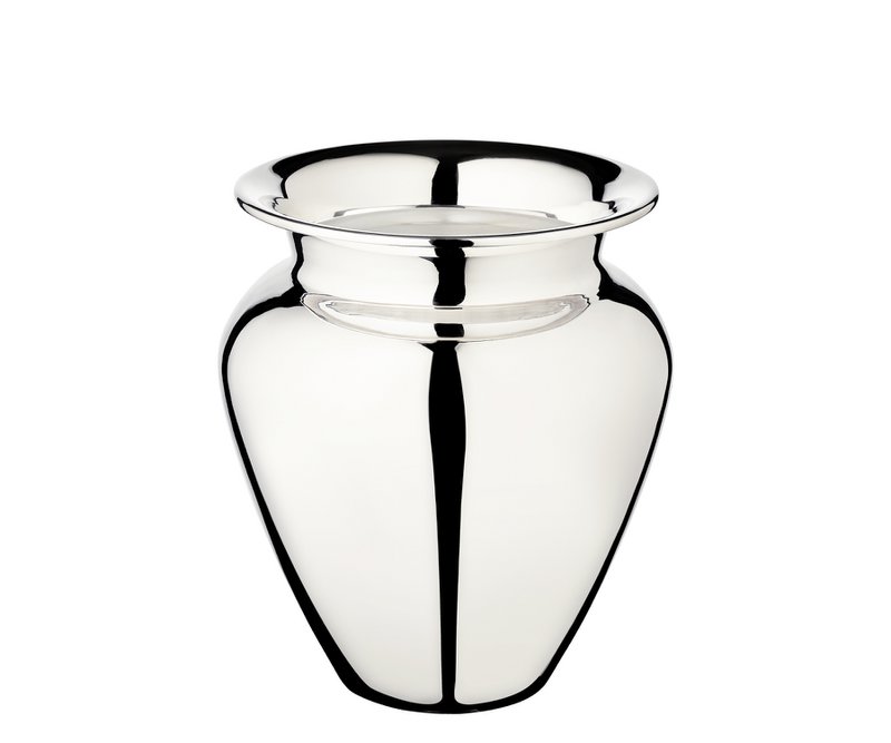 EDZARD Vase Antonia, silver-plated, height 21 cm, diameter 18 cm, opening diameter 12 cm