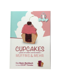 A baking book for sweet and savory cupcakes, featuring a colorful illustration of a cupcake on the cover.